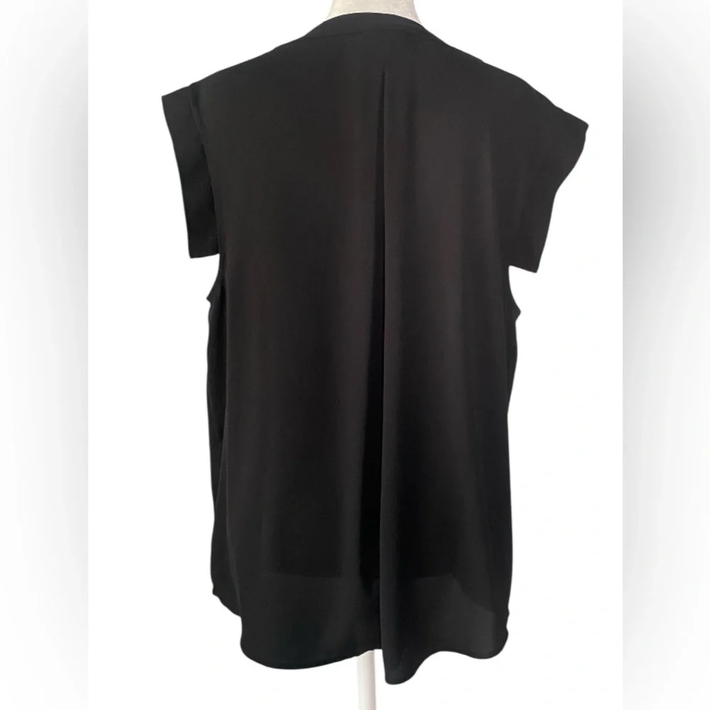 J.Crew Black top blouse size 14 100% Polyester